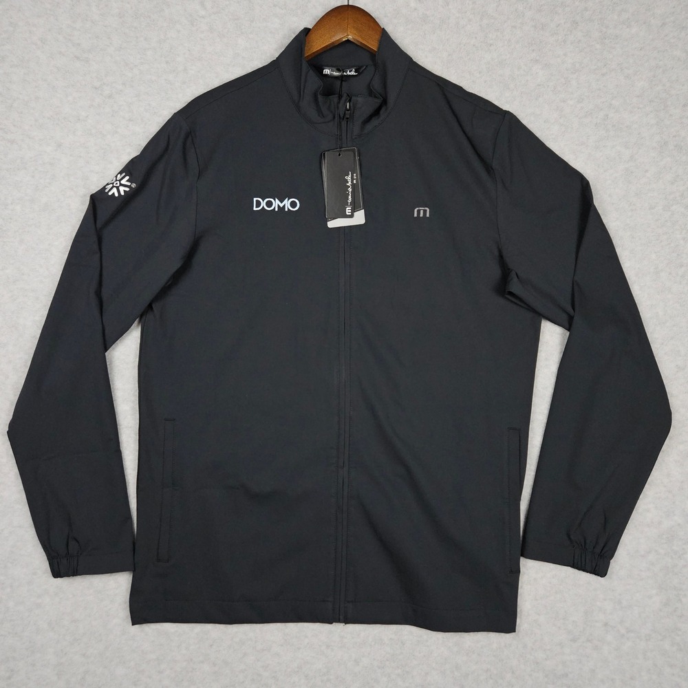 Travis Mathew (Men's Medium) Black Jacket Surfside Full Zip Golf Windbreaker New